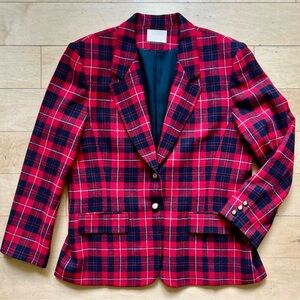 PENDLETON 100% Virgin Wool Classic Plaid Blazer